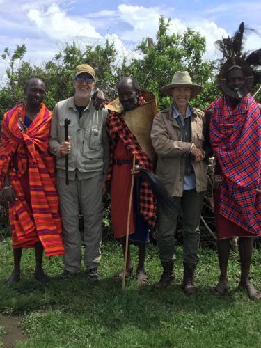 The Masai Mara tribe welcomes us to their community. 